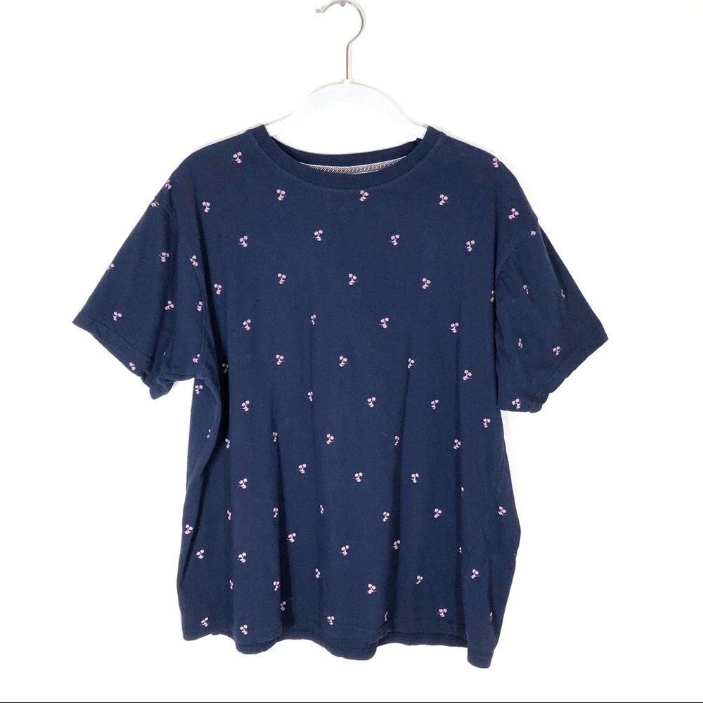 Ping Pong Pro t shirt navy with pink palm trees XL